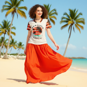 Paradise / T-shirt da donna con scollo a V