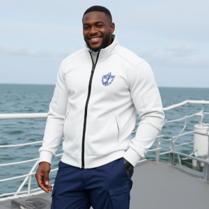 Sea Club / Giacca bianca in pile da uomo