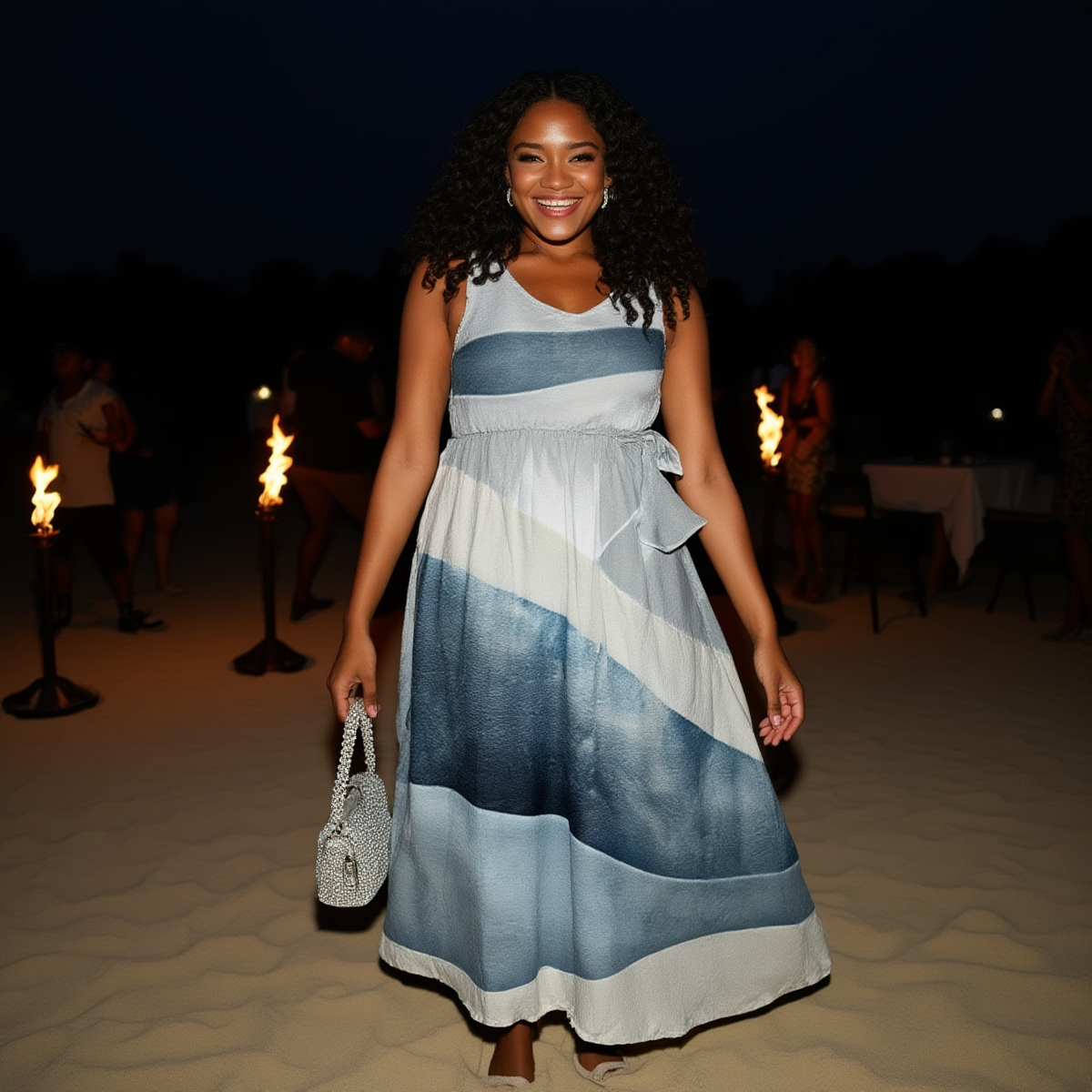 Silver Wave / Maxi abito senza maniche - immagine 6