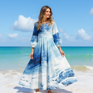 Mareblu / Abito elegante con maniche lunghe