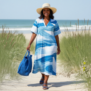 Onde / Caftano da donna con scollo a V