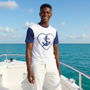 Ancora / T-shirt da uomo in jersey