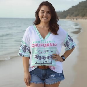 California / Camicia da donna con scollo a V