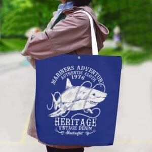 Squalo / Borsa in tela con tracolla