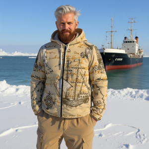 Nautical / Giacca calda unisex con cappuccio