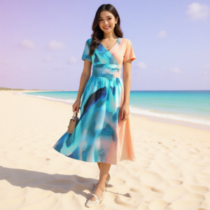 Blupesca / Short Sleeve Dress