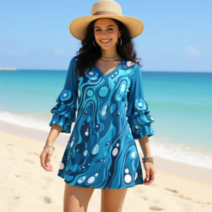 Bollicine / Abito con maniche a volant