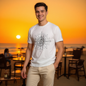 Rosa dei Venti / T-shirt da uomo in jersey