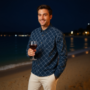 Corda / Camicia in cotone a maniche lunghe