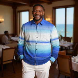 Sfumato / Camicia in cotone a maniche lunghe