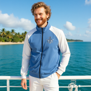 Navigator / Giacca in cotone con colletto alto