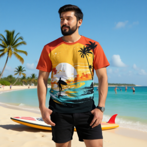 Sunset Surf / Maglietta in puro cotone