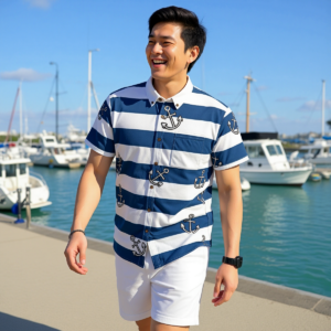 Whiteblue / camicia in cotone traspirante