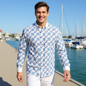 White / Camcia in cotone a maniche lunghe