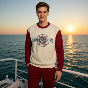 Exploring / Felpa in puro cotone