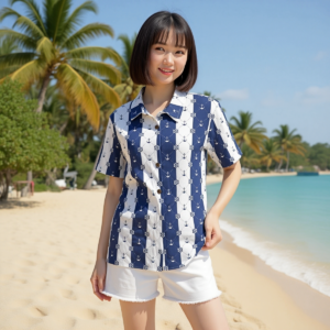 Bluwhite / Camicia da donna in puro cotone