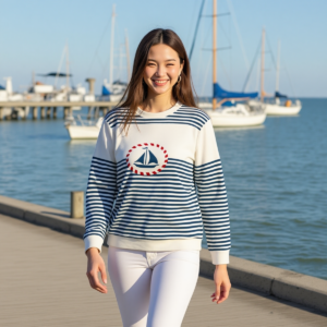 Sailboat / Felpa in puro cotone