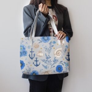 Shellflowers / Elegante borsa tote in pelle sintetica