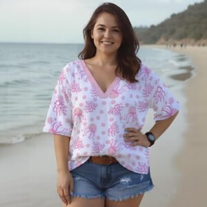 Polipi / Camicia da donna con scollo a V