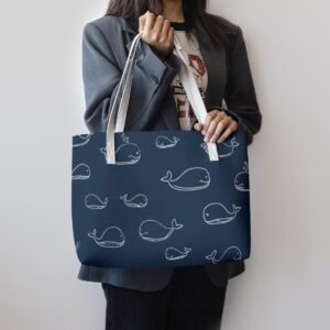 Balene / Elegante borsa tote in pelle sintetica