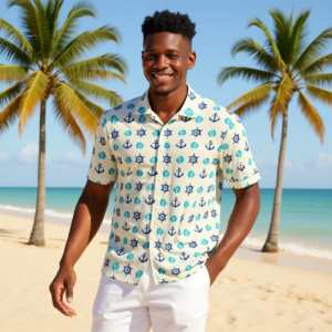 Littlefish / Camicia hawaiana in cotone