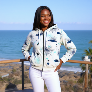 Whitefish / Felpa in cotone con cappuccio e zip