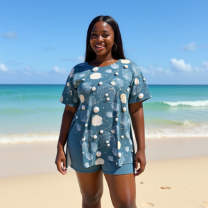 Perle / Camicia lunga con pantaloncini (Plus Size)