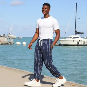 Pants-04 / Pantaloni in puro cotone