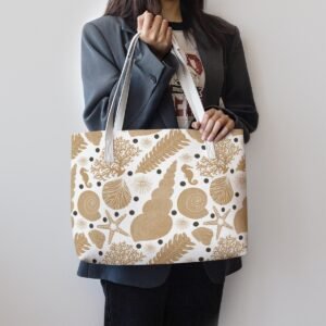 Mare dorato / Elegante borsa tote in pelle sintetica