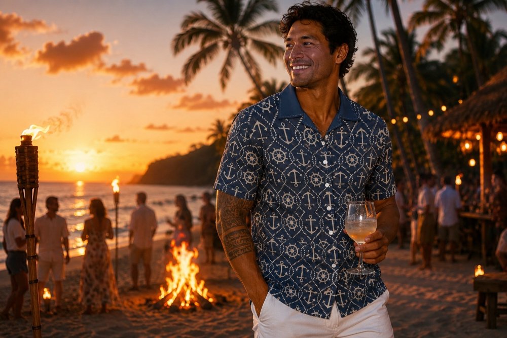 Rudder / Camicia hawaiana in cotone