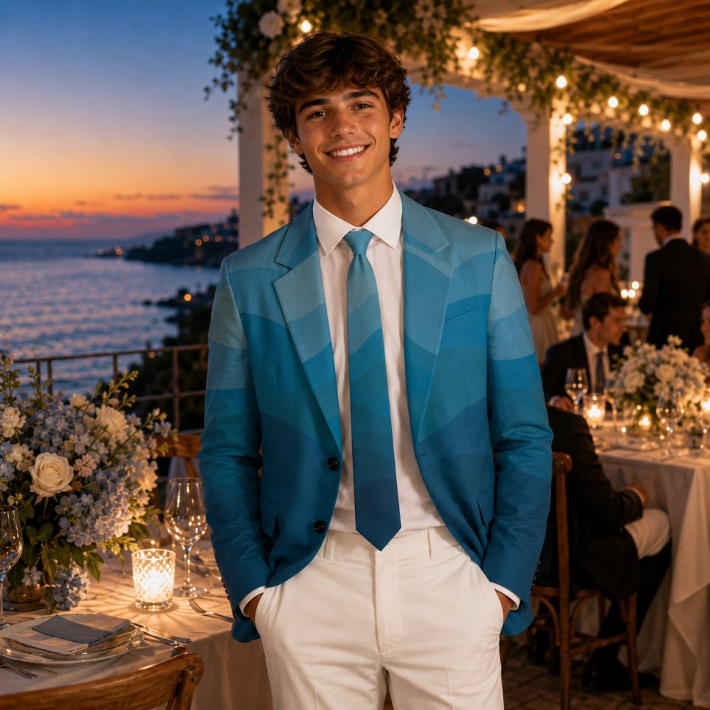 waves - blazer in puro cotone -adolescente