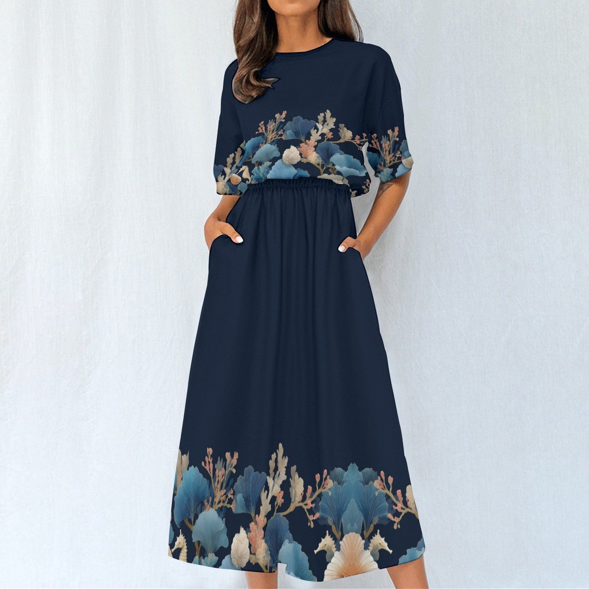 Deepblue / Abito a vita elastica