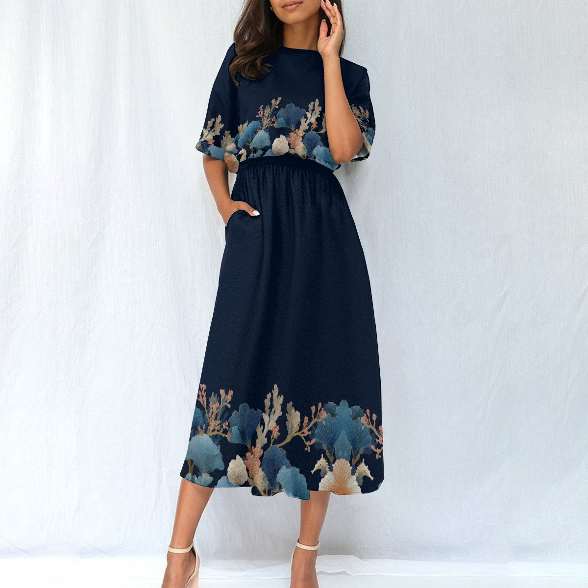 Deepblue / Abito a vita elastica