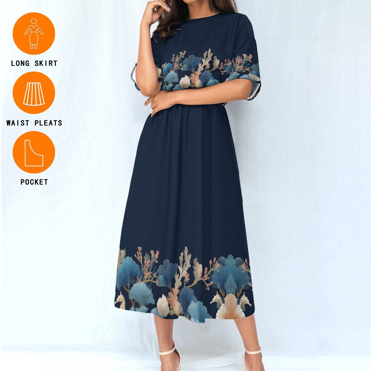 Deepblue / Abito a vita elastica
